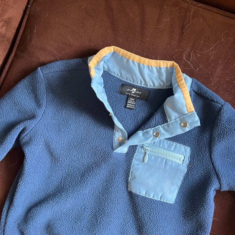 7 For All Mankind Blue and Light Blue Jacket